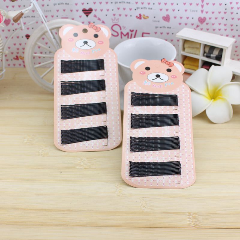 Double-sided paint steel wire black card black word clip U-shaped clip small hairpin updo hair headwear hair accessories wholesale