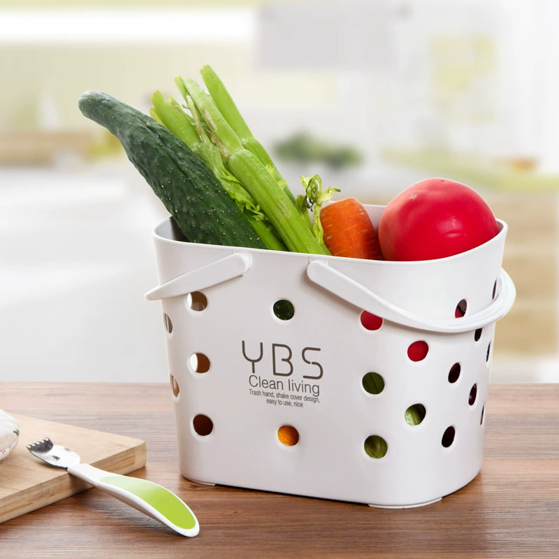 Handheld plastic storage basket for bath, storage system