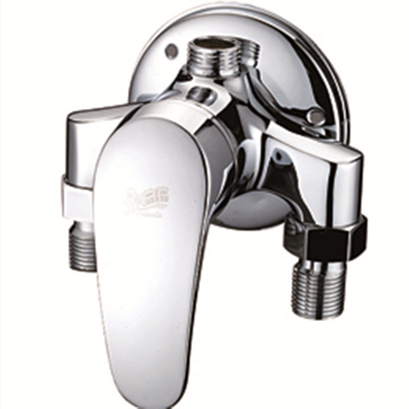 Triangle Valve Exposed-Mounted Pipe Shower Faucet Bathroom Hot and Cold Shower Mixing Valve Stainless Steel Electric Water Heater Faucet