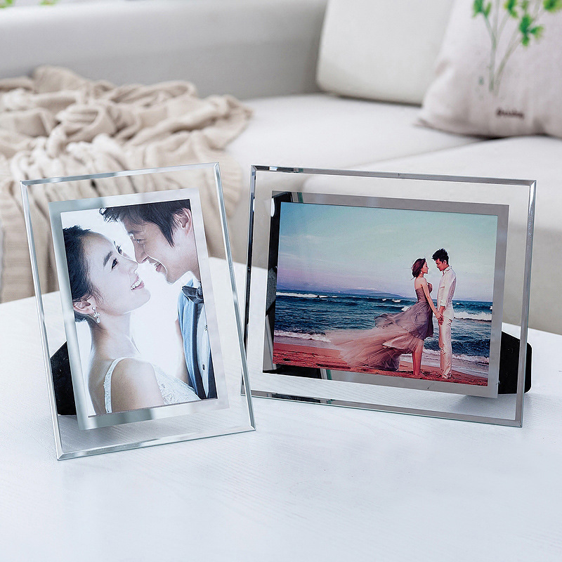 678inch 10inch A4 Crystal Glass Certificate Frame Photo Studio Frame Horizontal and Vertical Logo Living Room Decorative Picture Frame