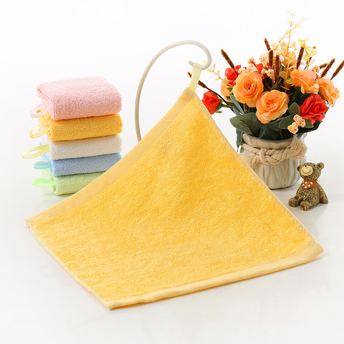 White handkerchief bamboo fiber small square towel 25*25 newborn baby saliva towel kindergarten small towel manufacturer wholesale