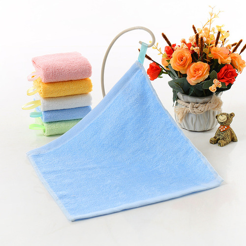 White handkerchief bamboo fiber small square towel 25*25 newborn baby saliva towel kindergarten small towel manufacturer wholesale