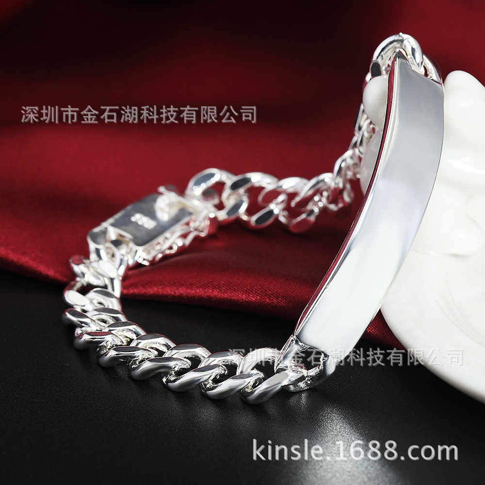 Jinshi lago europeo y americano joyería suministro al por mayor precio de fábrica joyería de plata Comercio exterior popular moda exquisita 10m pulsera de piel de vaca