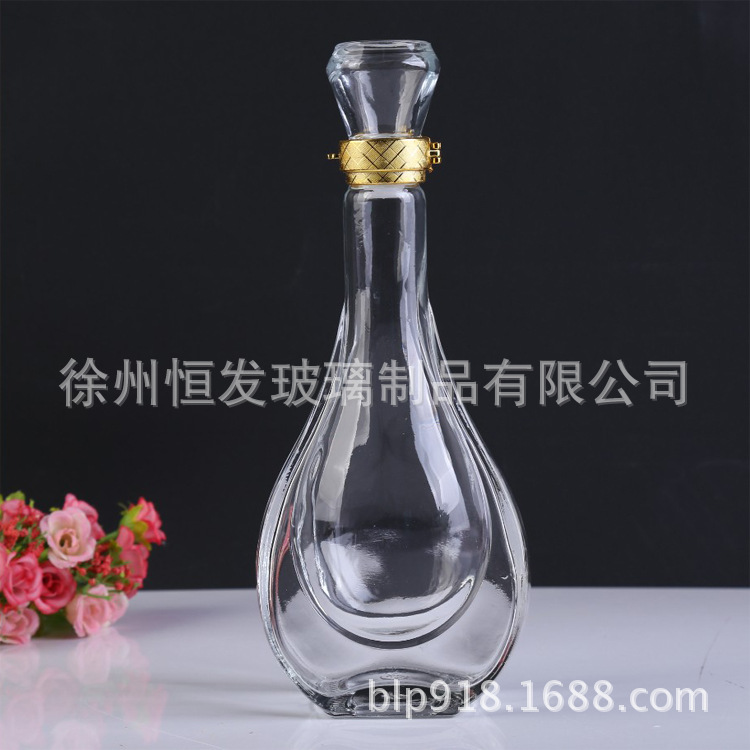 厂家热销500ml玻璃酒瓶 大肚白酒瓶高档一斤装药酒玻璃瓶批发