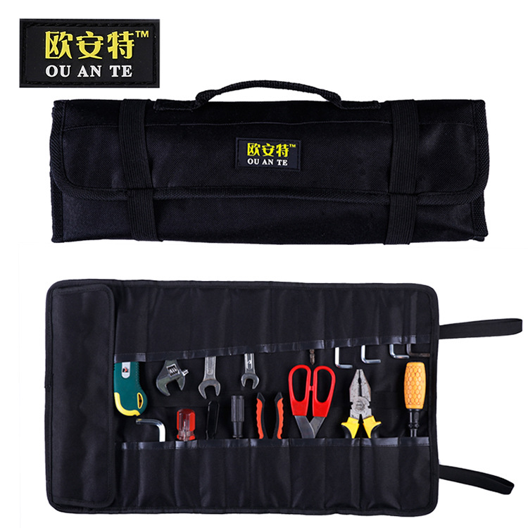 En stock de almacenamiento artefacto kit de reparación de lona bolsa de rollo al por mayor entidad de venta directa de fábrica rollo de herramientas bolsa portátil