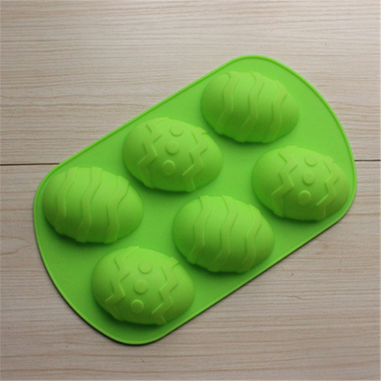 厂家供应批发硅胶蛋糕模6连复苏大蛋蛋糕模手工皂模果冻布丁模具