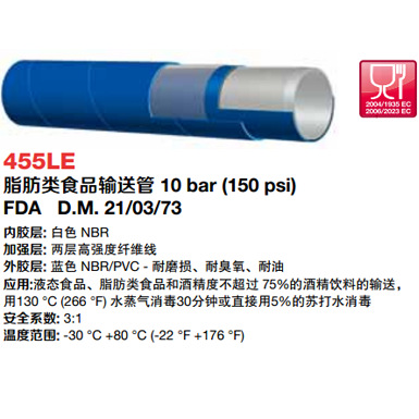 ALFAGOMMA Italy 455 食品级软管