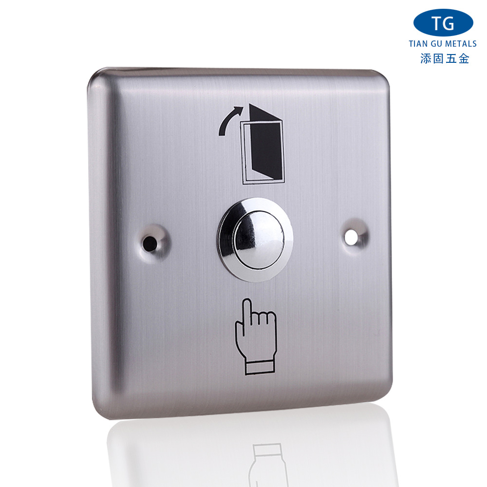 厂家批发不锈钢出门按钮磁力锁 电插锁控制开关86*86门禁出门按钮