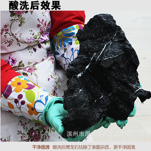 Qinglong stone aquarium fish tank landscaping stone unpickled pine bark stone wood fossil lightning pattern white tendon selected wholesale