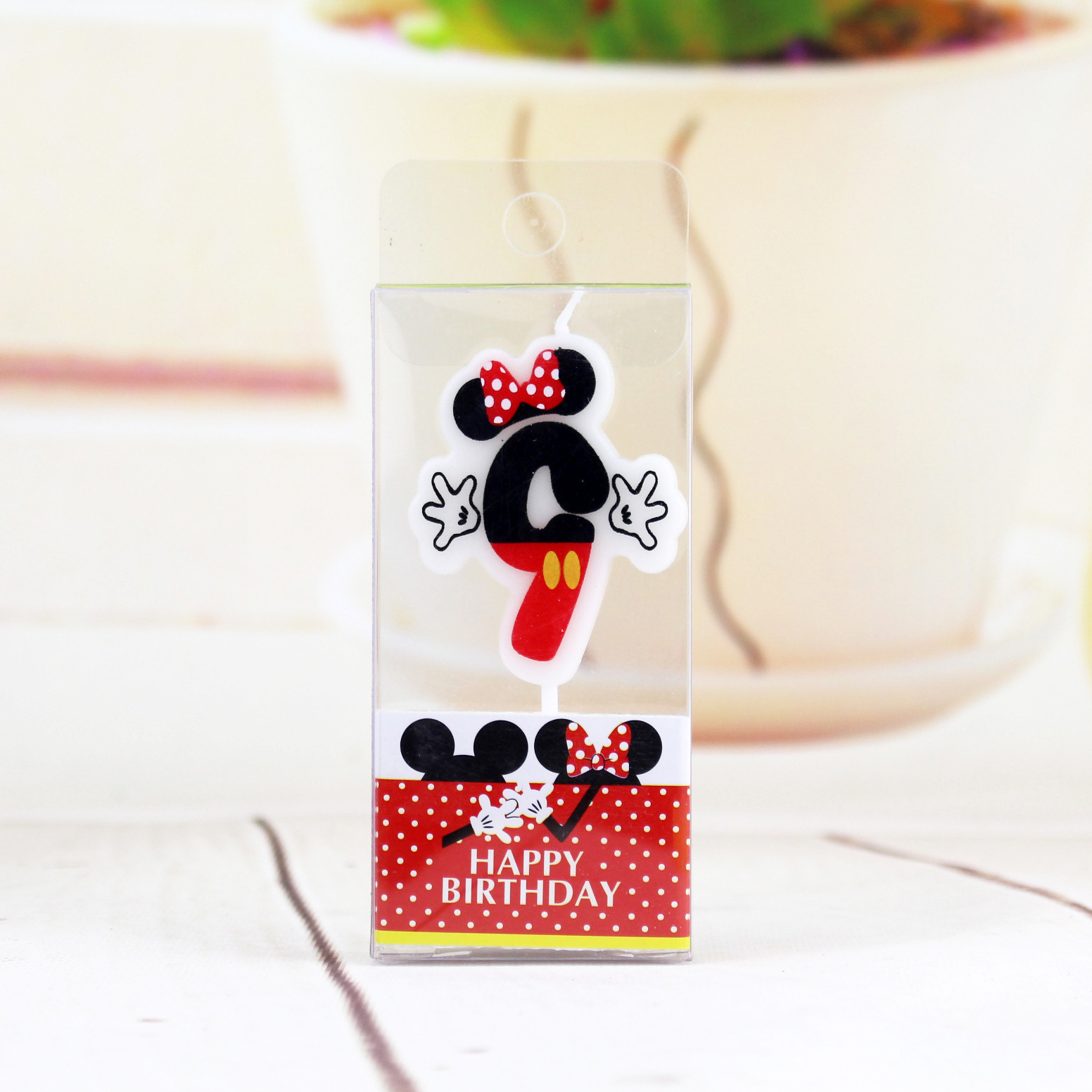 Dibujos animados Digital vela niños felices Heini libre de humo años creativo 0-9 digital vela de la torta