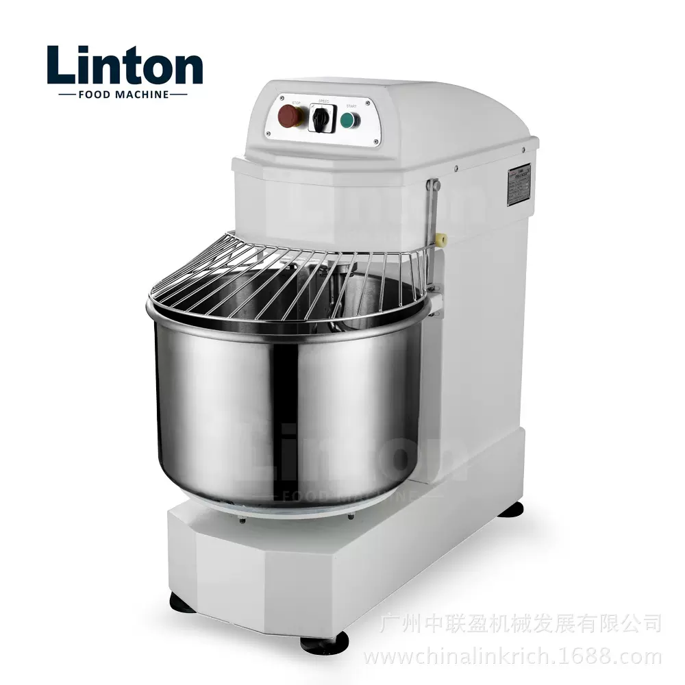 Linkrich商用双速双动不锈钢料桶搅拌机器揉面机和面机全自动