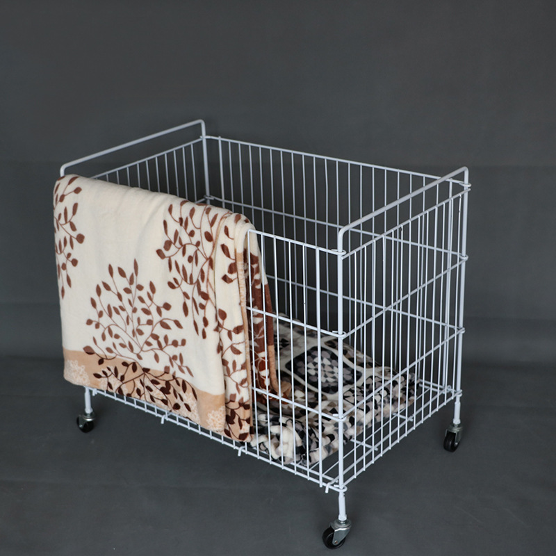 商场带轮折叠网篮展示框超市理货车便利店展示篮可折叠坚固