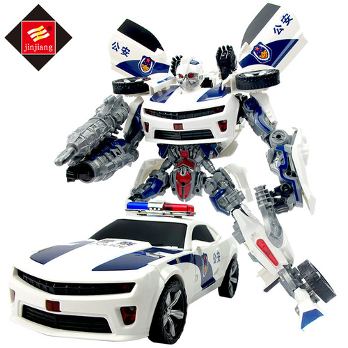 Children's toys Transformation 4 Optimus King Kong Police car robot model boys and girls gift police car 3-6 years old