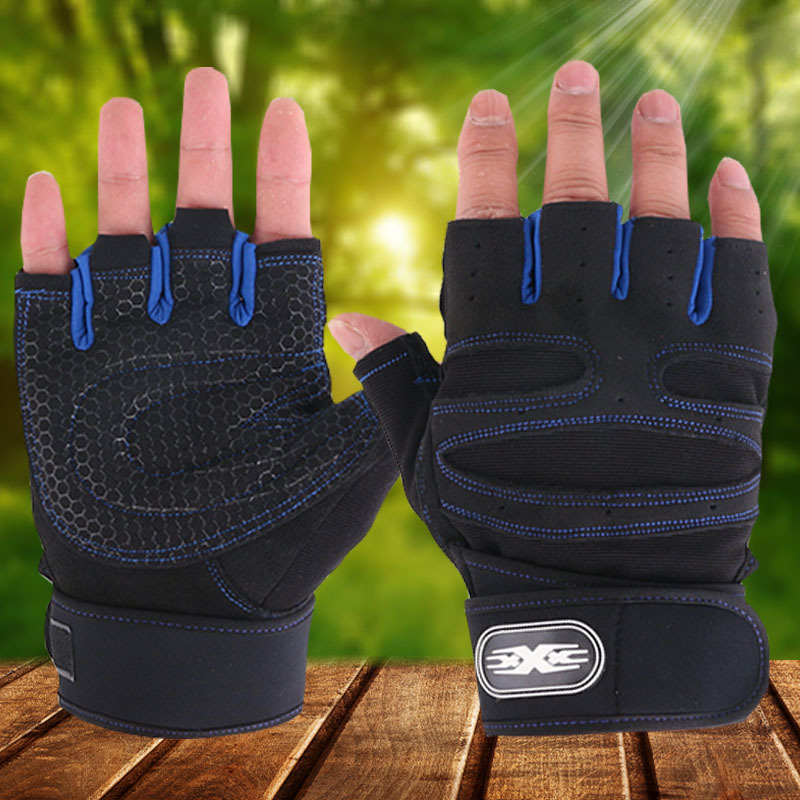 Guantes de fitness de medio dedo nueva primavera y verano para hombres y mujeres con mancuernas conducción transpirable al aire libre a prueba de sol deportes guantes de equitación