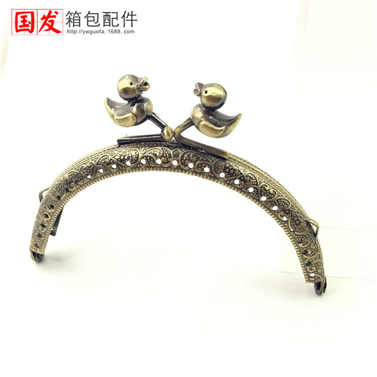 Sin stock, puede hacer productos: 10.5cm semidondón flor convexa cabeza de pato oro bronce