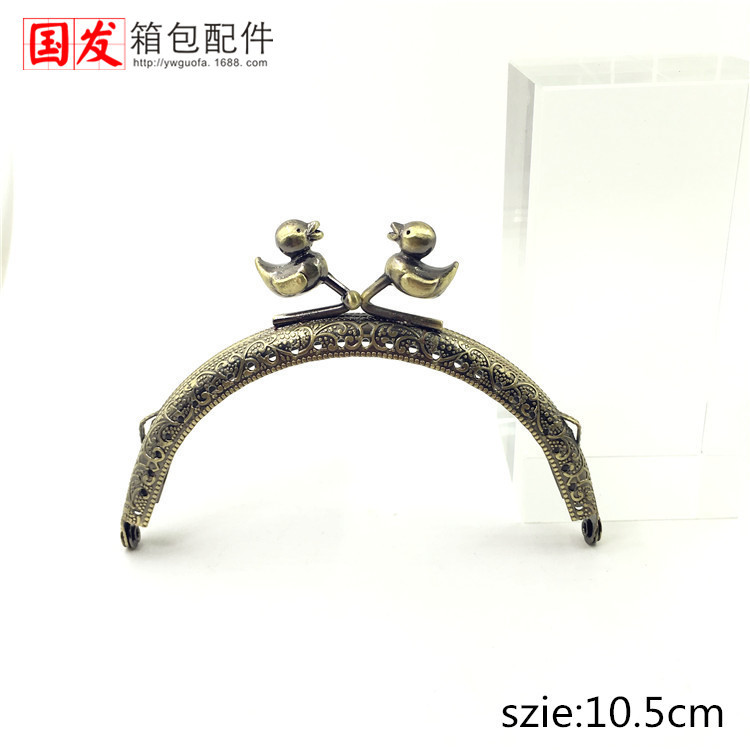 Sin stock, puede hacer productos: 10.5cm semidondón flor convexa cabeza de pato oro bronce