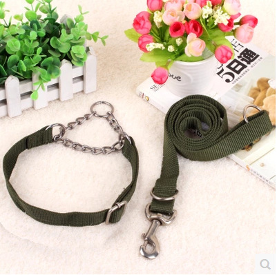 Factory direct sales pet leash, dog leash, three-ring collar, dog leash, large dog leash