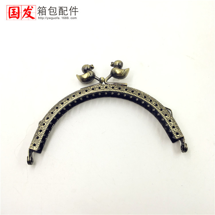 Sin stock, puede hacer productos: 10.5cm semidondón flor convexa cabeza de pato oro bronce