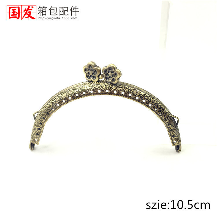 8.5cm, 10.5cm, 12.5cm semicircular flor de ciruela en relieve boca de oro bronce