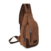 Cloth chest bag for leisure, bag strap one shoulder, fashionable backpack, Korean style