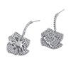 Fashionable elite copper zirconium, earrings, European style, Korean style, micro incrustation, wholesale