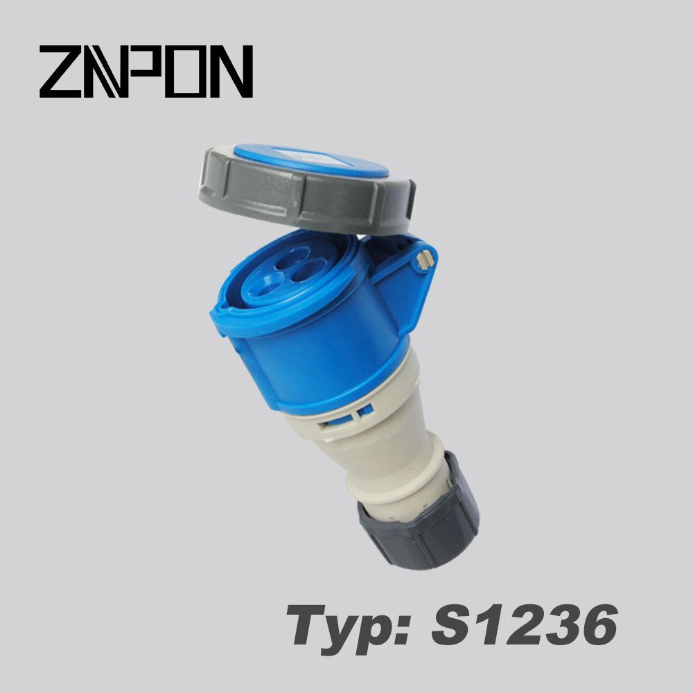 宁波正邦ZNPON16A220V2P+EIP67连接器插座TYPS1236防水直插式