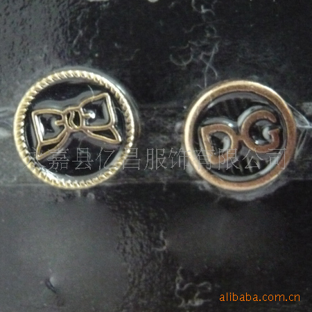 圆形滴黑油装饰衬衣金屬釦子 金属衬衣扣子