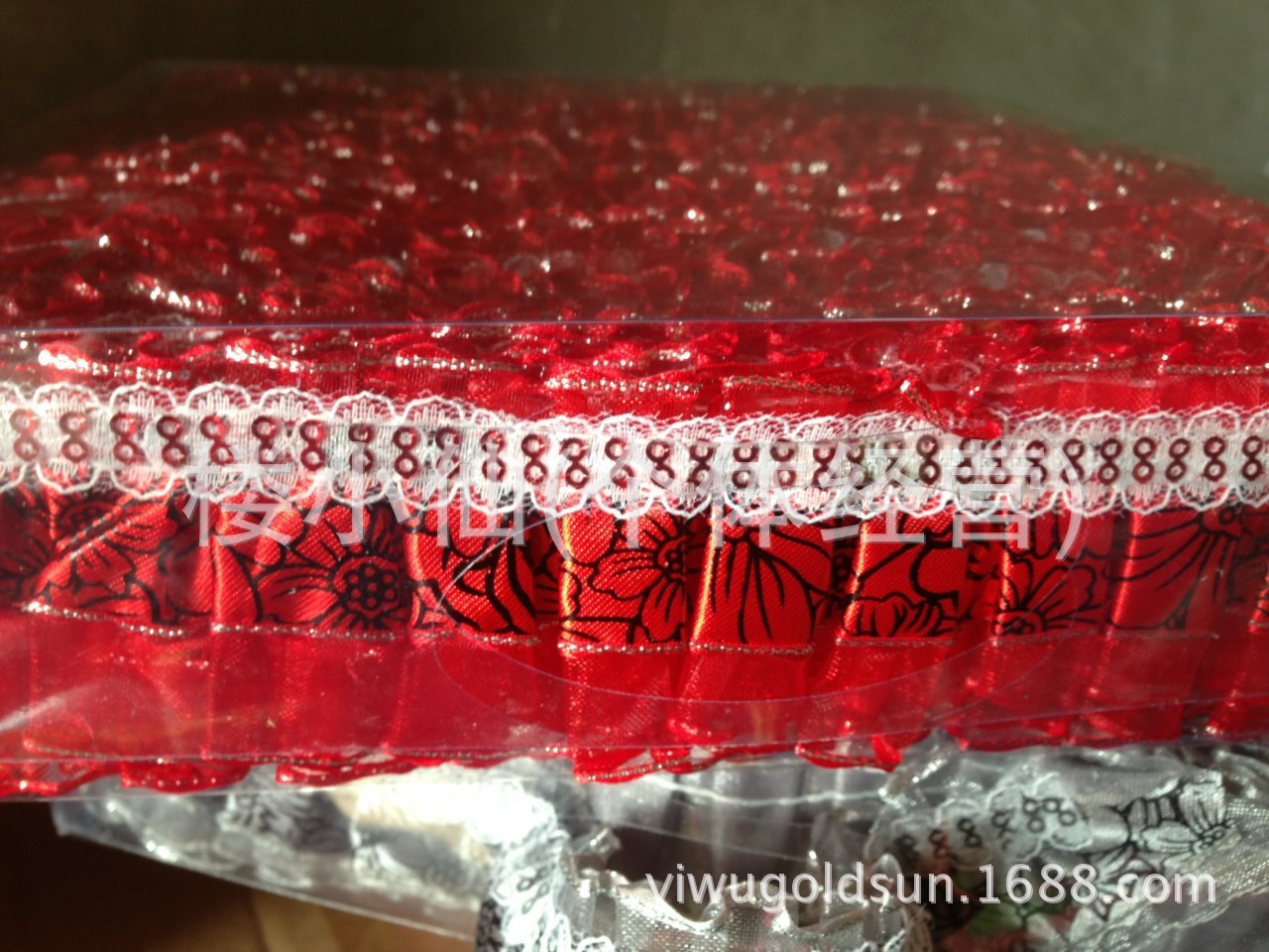 促销现货5.5cm色丁蕾丝亮片打折玩具服饰工艺配件玩具裙装饰花边