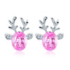 Earrings, three dimensional crystal, Korean style, wholesale, with gem