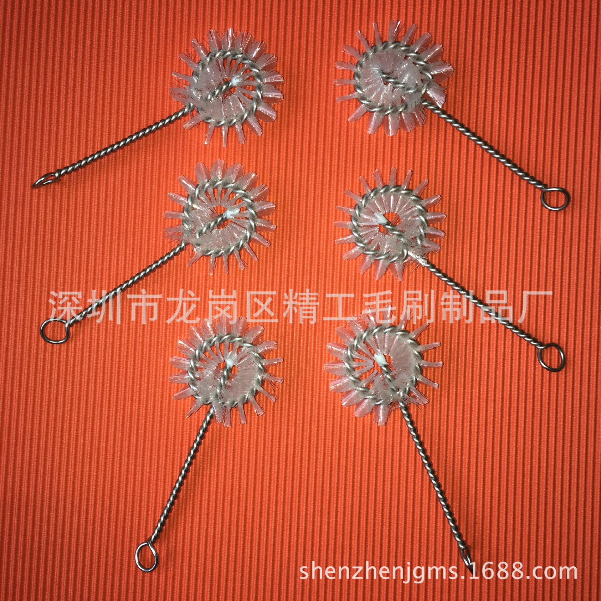 卷花式刷 360度尼龙毛刷 不锈钢线扭尼龙丝刷 榨汁机刷 玩具刷