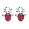 Earrings, three dimensional crystal, Korean style, wholesale, with gem