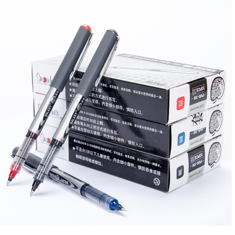 Snow White Direct Liquid Ball Pen Water-based Sign Pen Bullet Needle Type Student Writing Pen for Examination