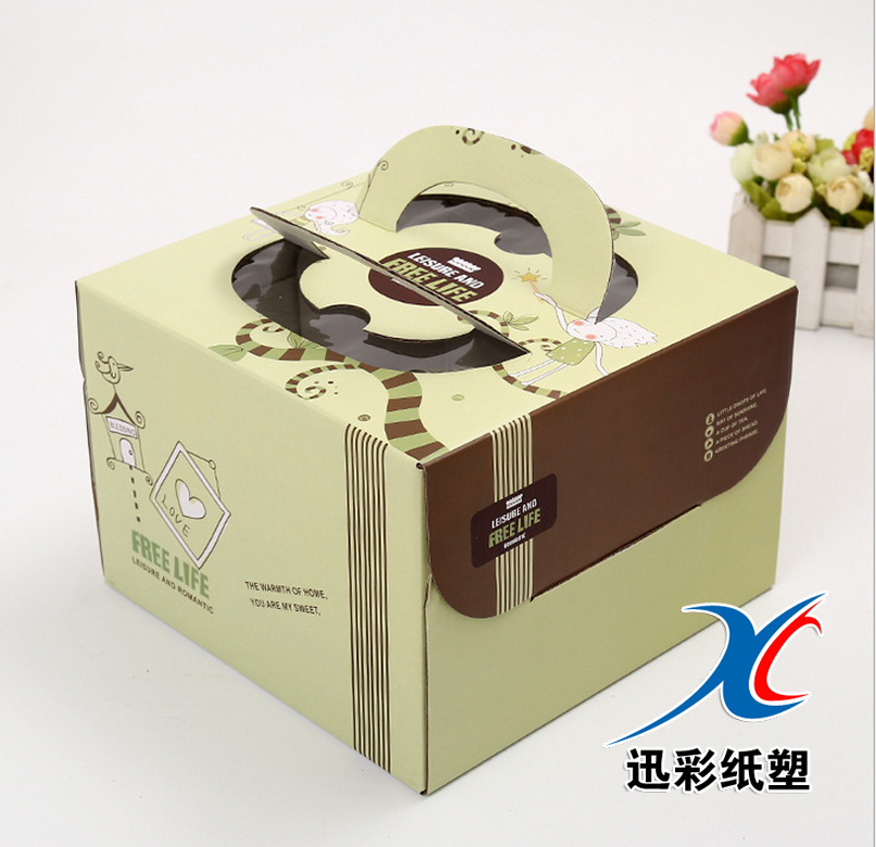 厂家订做瓦楞盒包装 开窗瓦楞纸盒满月生日蛋糕盒 加厚型纸盒包装