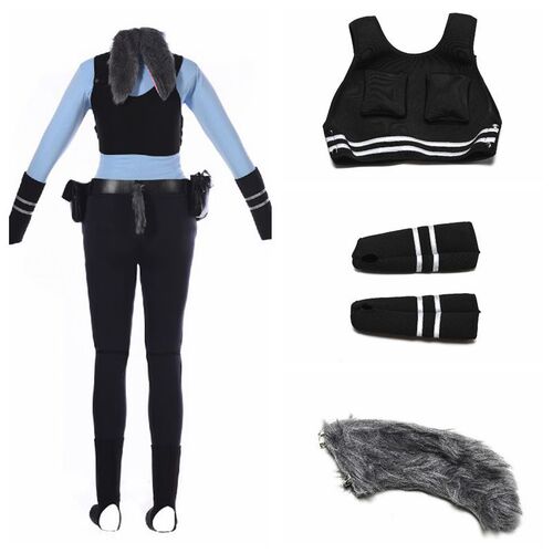 Zootopia cos costume, Rabbit Judy cos costume, police uniform, cosplay costume, anime costume