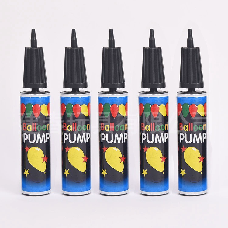 Оптовая продажа напрямую с завода: новый ручной двухсторонний насос для надувания шаров, разноцветный, с механизмом толкания и тяги.