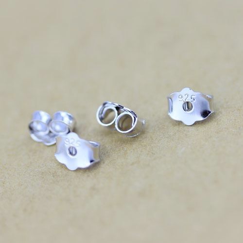 925 silver-plated ear plug all-match silver ear buckle ear cap ear stud holder sterling silver earplug ear back wholesale 925 silver-plated ear plug all-match silver ear buckle ear cap ear stud holder sterling silver earplug ear back wholesale