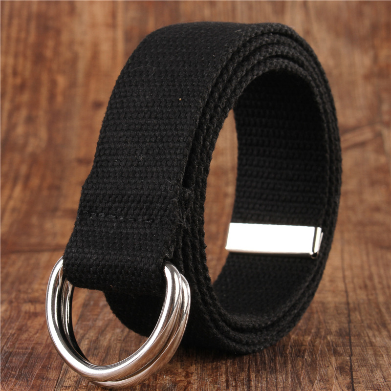 Trendy Brand Casual Simple 18 Color Double Ring Belt Belt Belt Women's Belt Men's Belt Canvas Belt