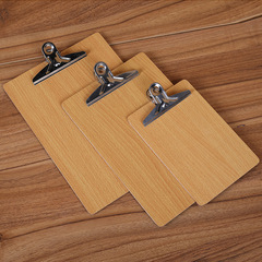 A4 Wooden Butterfly Clip High-Density File Folder Board for Writing Office Menu Clip Student Report Book Clip Fixed