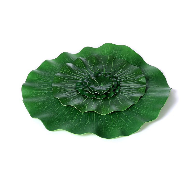 Loto artificial hoja de loto flor artificial planta verde agua flotador pecera piscina decoración danza apoyos paisaje simulación hoja de loto