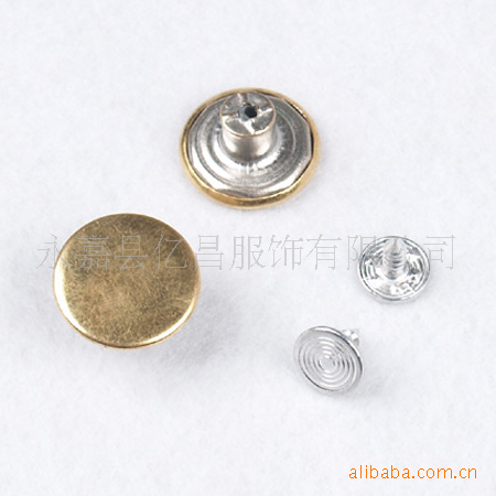金属平面古铜色工字扣 复古色牛仔扣子 金属纽扣批发