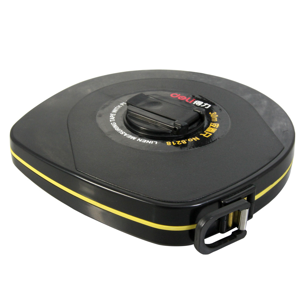 得力8219尺子 50米皮卷尺 学校建筑工程户外绘图测量工具50M皮尺