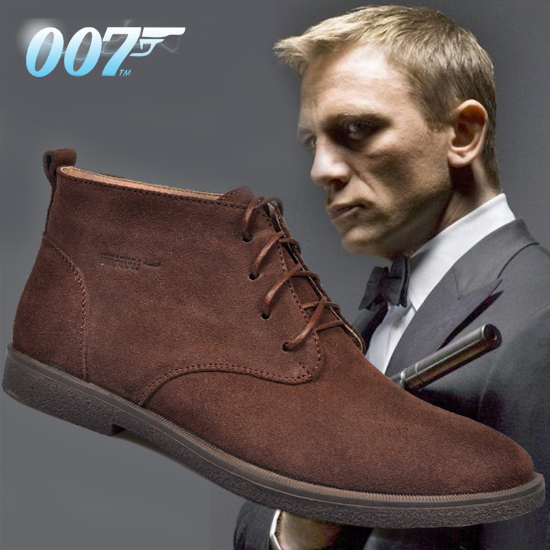 Winter Desert Boots, High-Top Shoes, Nubuck Leather Shoes, Boots, Trendy Short Boots, Export Suede Men's Shoes, Warm, Casual and Versatile