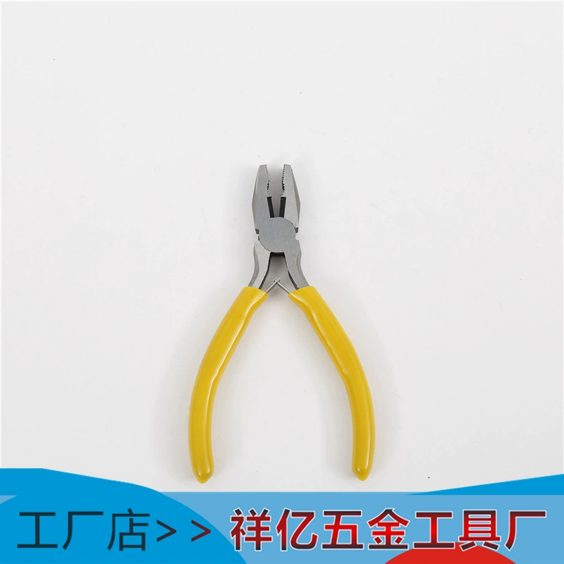 Yellow small handle, pliers, set, handmade