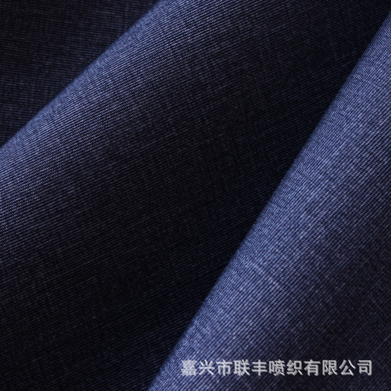 320D塔丝隆蓝色牛仔数码热升华印花透气透湿白涂层水压10000mm