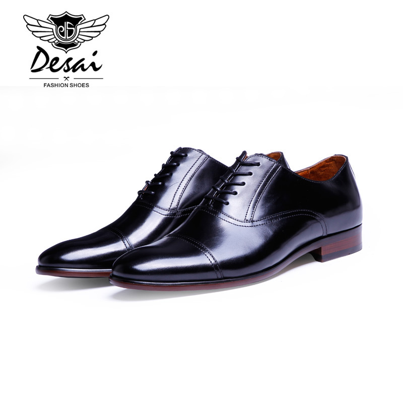 2021 New Men's Shoes Business Dress British Shoes Leather Shoes Wear-resistant Outsole Lace-up Brand Shoes and Boots