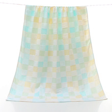 浴巾 批发包邮宝宝儿童春夏全棉双层纱布儿童毛巾被70x140cm