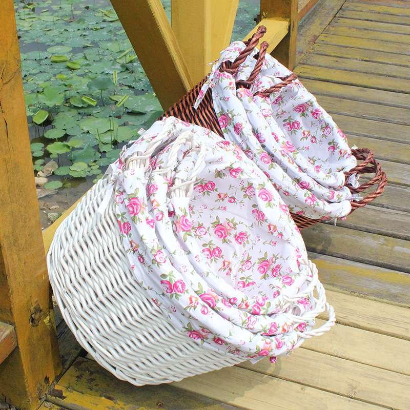 Dedo sauce pastoral trinchera cesta hogar cesta de almacenamiento con mango cesta de almacenamiento de escritorio subespacio marco organizador