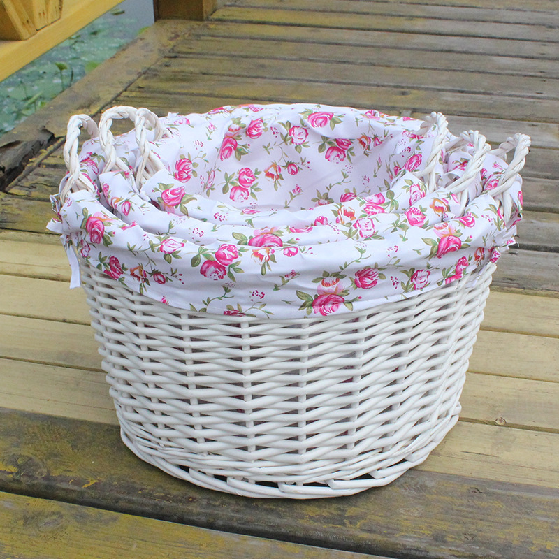 Dedo sauce pastoral trinchera cesta hogar cesta de almacenamiento con mango cesta de almacenamiento de escritorio subespacio marco organizador