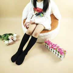 Solid color children's mid-calf socks cotton light board student uniform socks boys and girls football socks all white and all black long socks