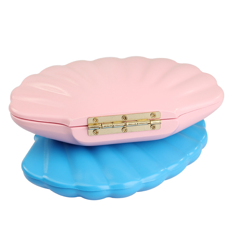 Caja de almacenamiento de dientes de leche de concha Caja conmemorativa de preservación de dientes de leche de bebé de bebé de niña Caja de colección de dientes de bebé de niño